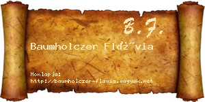 Baumholczer Flávia névjegykártya